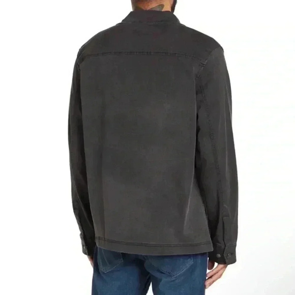 SLATE & STONE MEN  DENIM WORKWEAR COTTON BLEND WASHED BLACK JACKET. SIZE XL - Picture 2 of 16